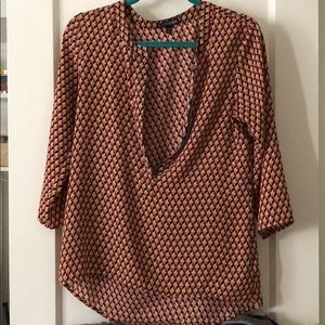 Zip up express blouse